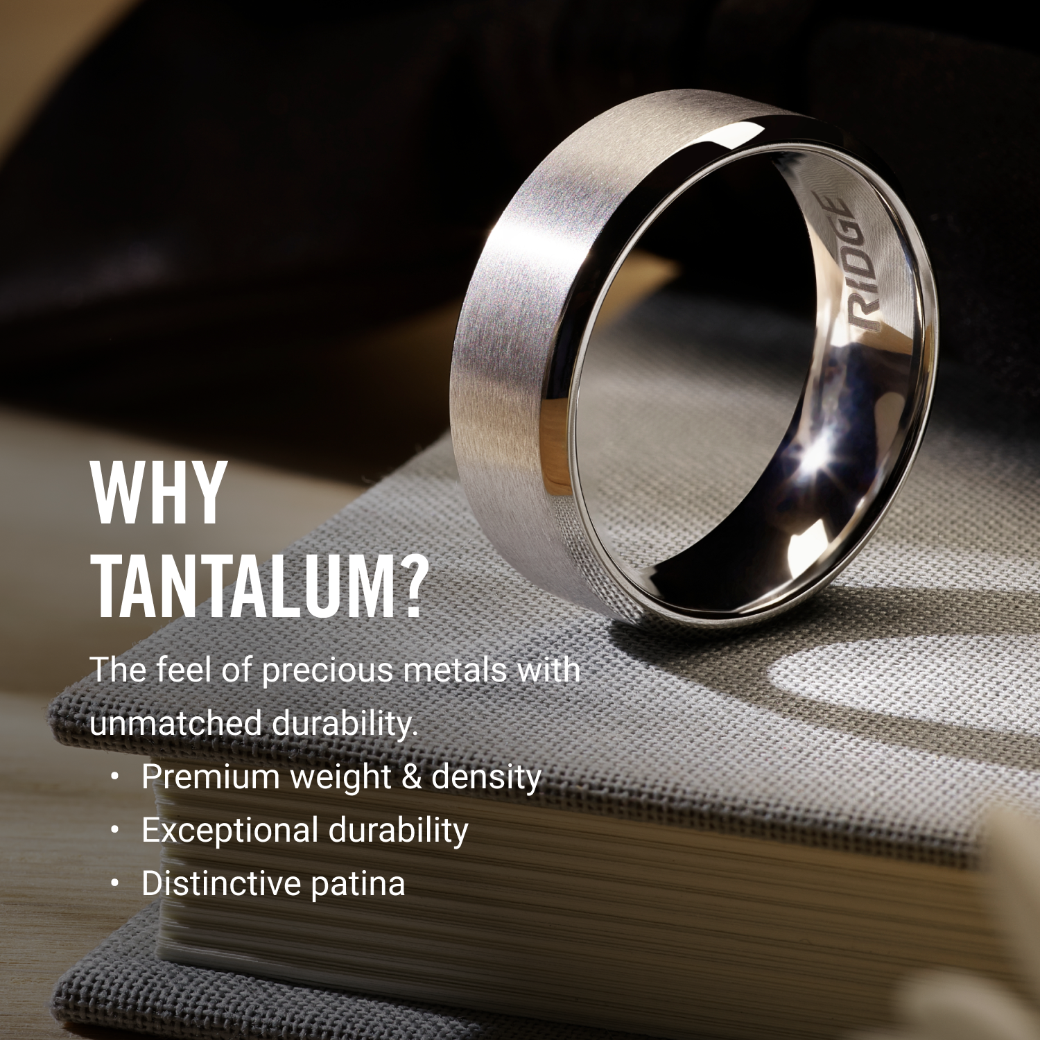 Ridge 6mm Rounded Ring Set - 24K Gold | Tantalum