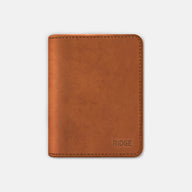 Ridge Bifold Tobacco Brown Leather Wallet