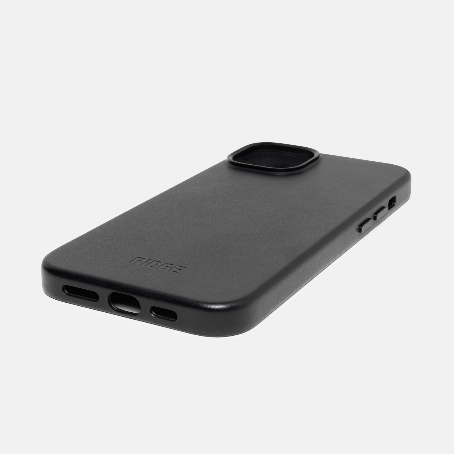Ridge Phone Case - Midnight Black Leather - iPhone 15 Plus Ridge Phone Case - Midnight Black Leather - iPhone 15 Plus