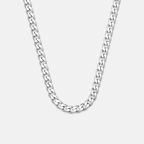 5mm Curb Chain - Platinum - 20