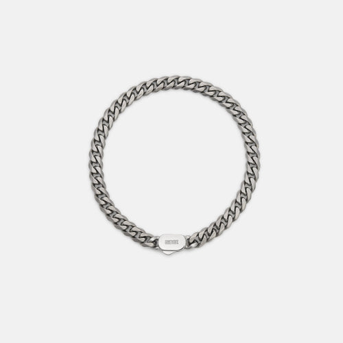 6mm Curb Bracelet - Titanium - Large